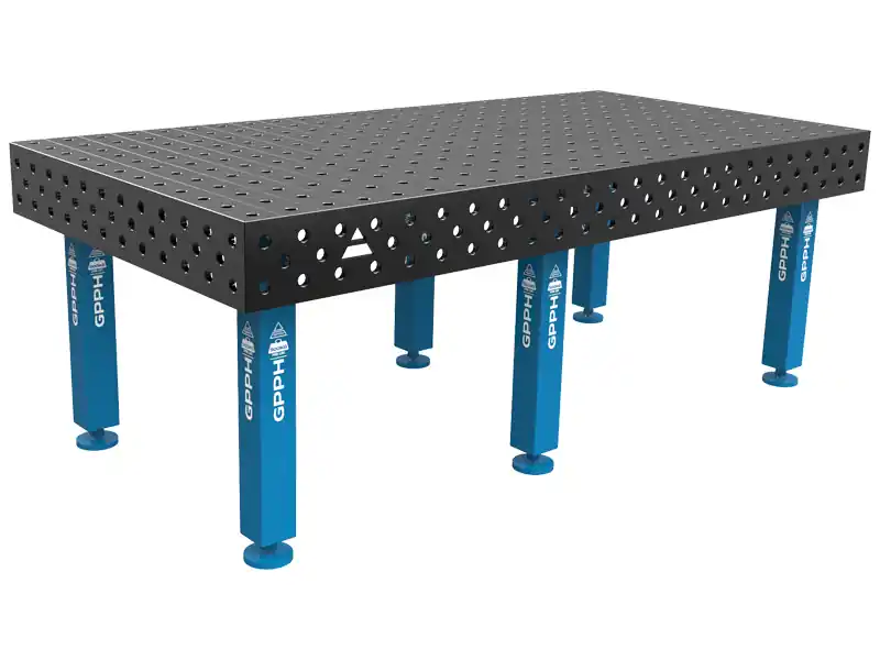 Banco per saldatura SteelMax GPPH in acciaio rinforzato 2,4x1,2mt fori 28mm Subito Disponibile