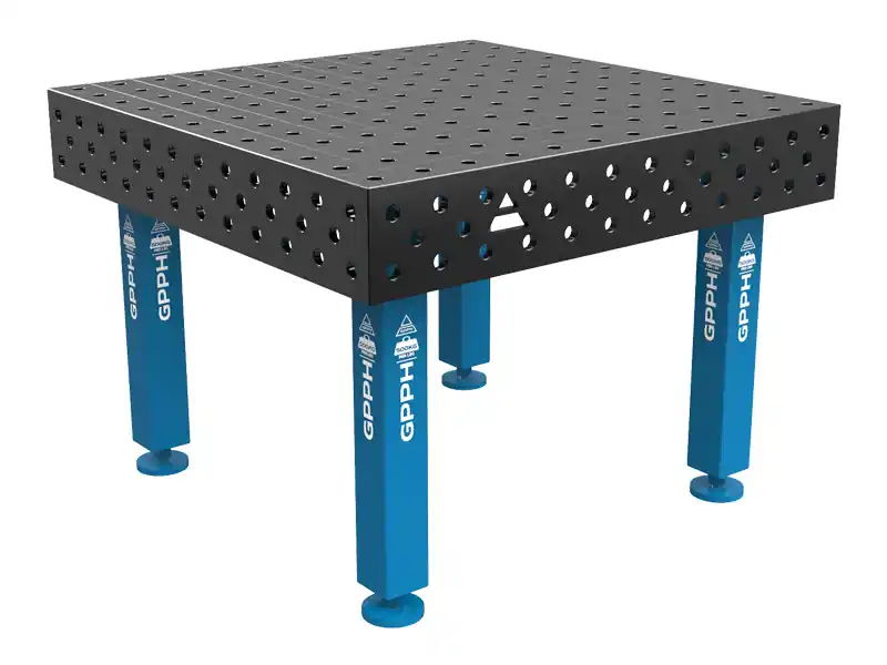 Banco per saldatura SteelMax GPPH in acciaio rinforzato 1,2x1,2mt fori 28mm Professionale