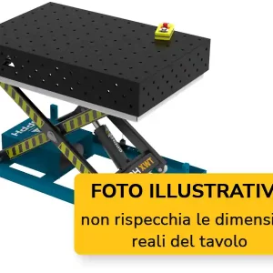 Occasione Imperdibile Banco per saldatura SteelEco idraulico GPPH 1x0,6mt spessore 8mm, fori 16mm