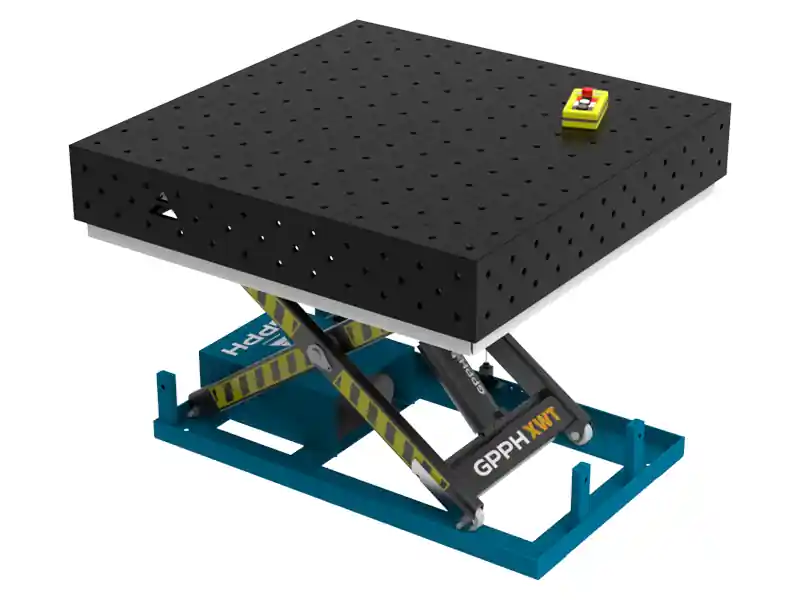 Ordina Subito Banco per saldatura SteelEco idraulico GPPH 1,2x1,2mt spessore 8mm, fori 16mm