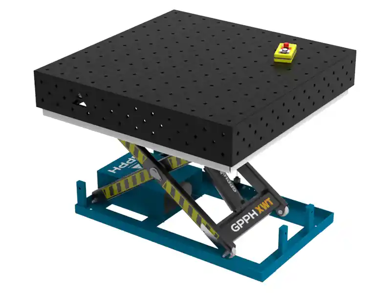 Di Tendenza Banco per saldatura SteelPlus idraulico GPPH 1,2x1,2mt spessore 12mm, fori 16mm