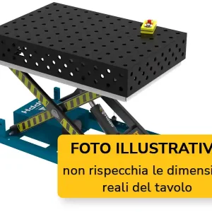 Banco per saldatura SteelMax idraulico GPPH 1x0,6mt spessore 15mm, fori 28mm Affare