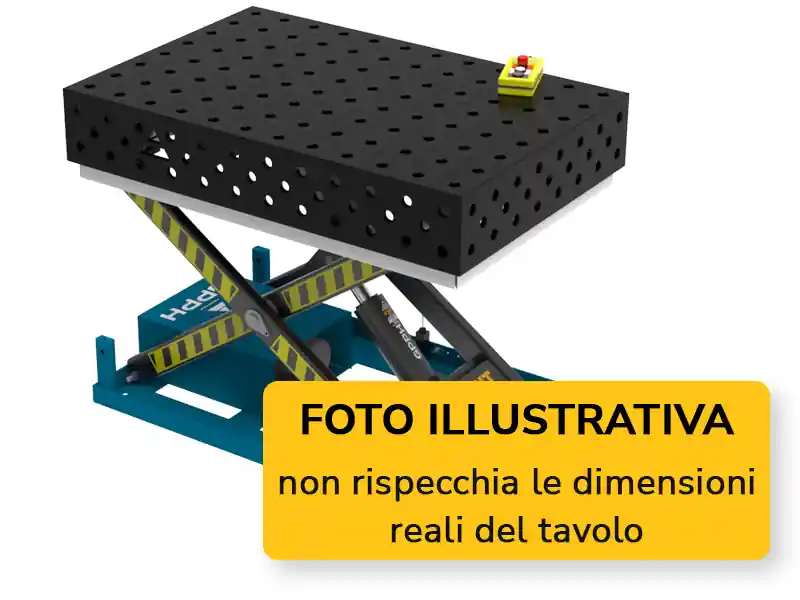 Banco per saldatura SteelMax idraulico GPPH 1x0,6mt spessore 15mm, fori 28mm Affare
