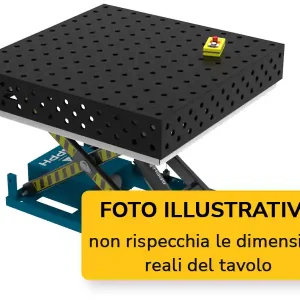 Banco per saldatura SteelMax idraulico GPPH 1x1mt spessore 15mm, fori 28mm Più Venduto