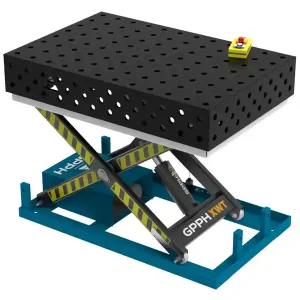 Sconto Banco per saldatura SteelMax idraulico GPPH 1,2x0,8mt spessore 15mm, fori 28mm
