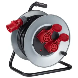 Avvolgicavo manuale Zeca 3527 con spina e 2 prese rosse CEE 16A 3P+T, 30 metri Offerta Lampo