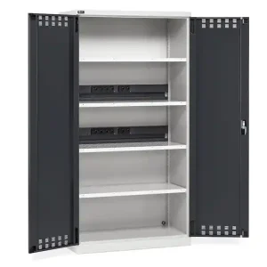 Armadio officina Fami Perfom 1023x640x2000mm con ante battente fessurate e impianto elettrico Ordina Subito