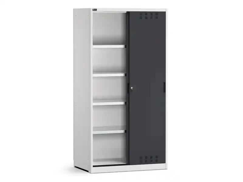 Super Prezzo Armadio officina Fami Perfom 1020x650x2000mm con ante scorrevoli fessurate e 4 ripiani