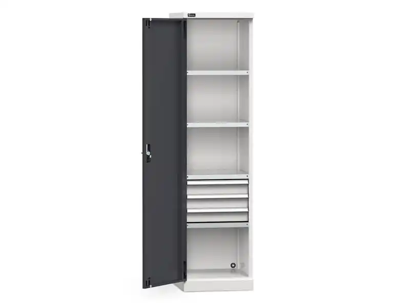 Armadio officina Fami Perfom 512x640x2000mm con anta battente cassetti e ripiani Prezzo Di Fabbrica