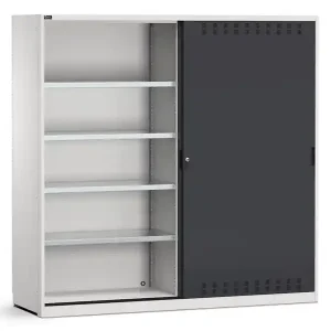 Armadio officina Fami Perfom 2040x650x2000mm con ante scorrevoli fessurate e 4 ripiani Di Tendenza