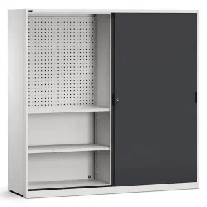 Armadio officina Fami Perfom 2040x650x2000mm con ante scorrevoli e piani/pannelli forati Prezzo Ridotto
