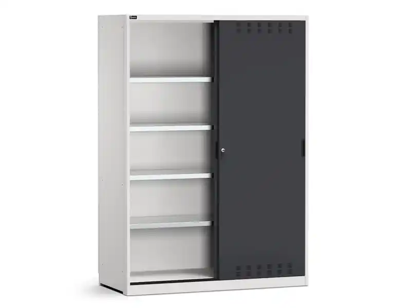 Consegna Rapida Armadio officina Fami Perfom 1427x650x2000mm con ante scorrevoli fessurate e 4 ripiani
