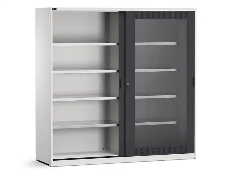 Saldi Armadio officina Fami Perfom 2040x650x2000mm con ante scorrevoli policarbonato e 4 ripiani