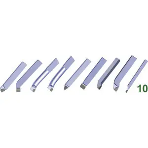 Assortimento 9 utensili da tornitura esterna saldobrasati 10x10 per acciai Nuova Collezione