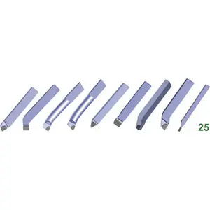Subito Disponibile Assortimento 9 utensili da tornitura esterna saldobrasati 25x25 per acciai