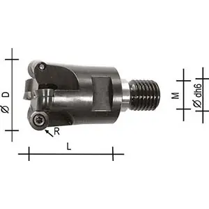 Fresa per spianatura per inserti tondi tipo RD10 D.35 Z4 M16 Offerta