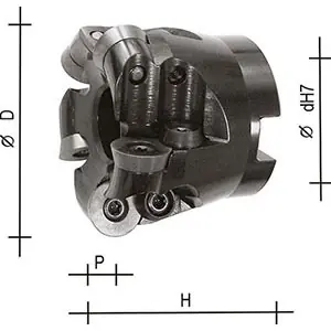 Fresa per spianatura inserti tondi RD16 D.66 Z5 Attacco d.27 Economico