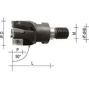 Saldi Fresa spallamento retto D.20 attacco M10 Z3 inserti APKT1003..