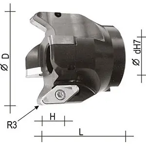 Fresa spallamento D.80 attacco D.27 Z7 inserti VCGX220530LN Esclusivo
