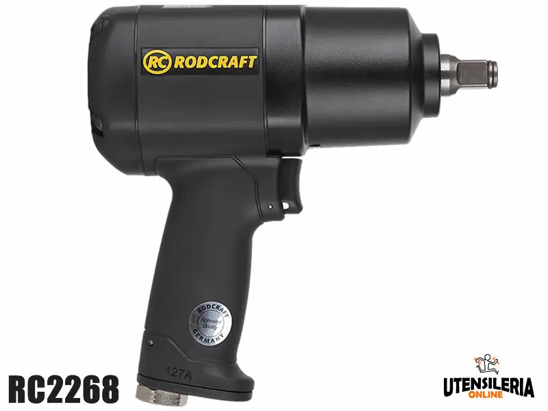 Saldi Avvitatore Rodcraft RC2268 pneumatico ad impulsi 900Nm, compatto e robusto