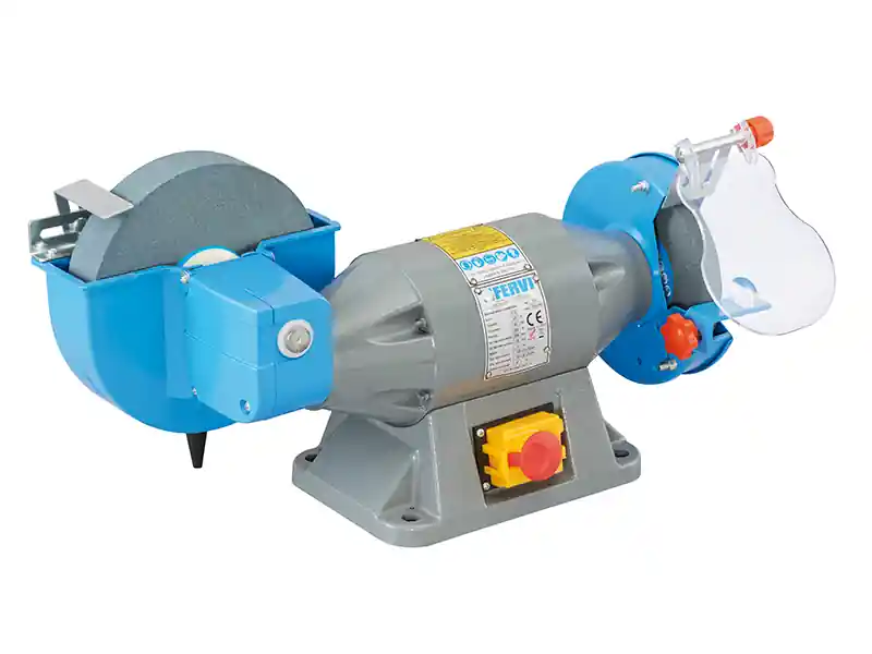Compra Adesso Smerigliatrice da banco combinata Fervi 0377 con doppia mola 230V 0,52kW