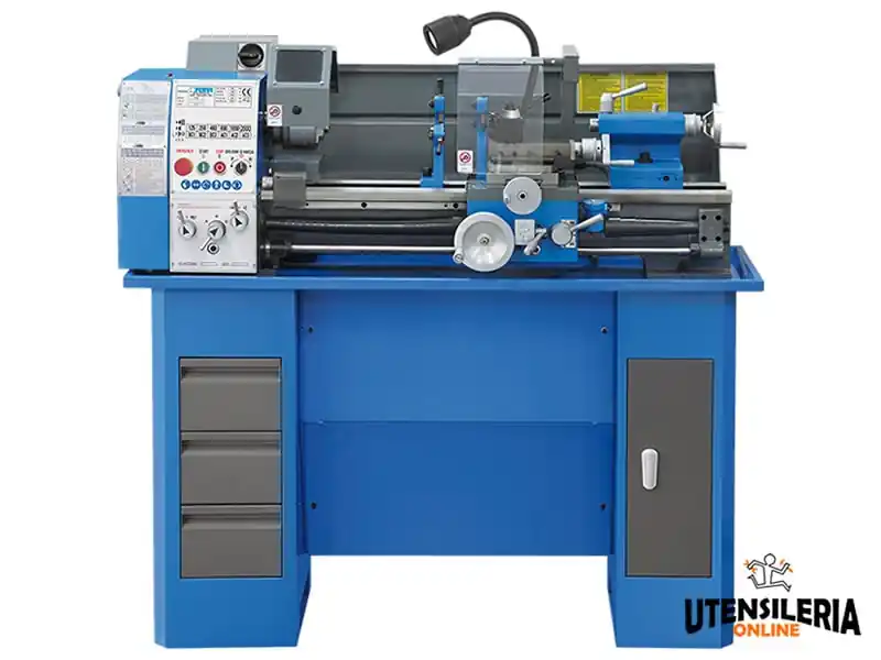 Tornio parallelo Fervi T750I con inverter e scatola ingranaggi 230V 1,1kW Offerta Limitata