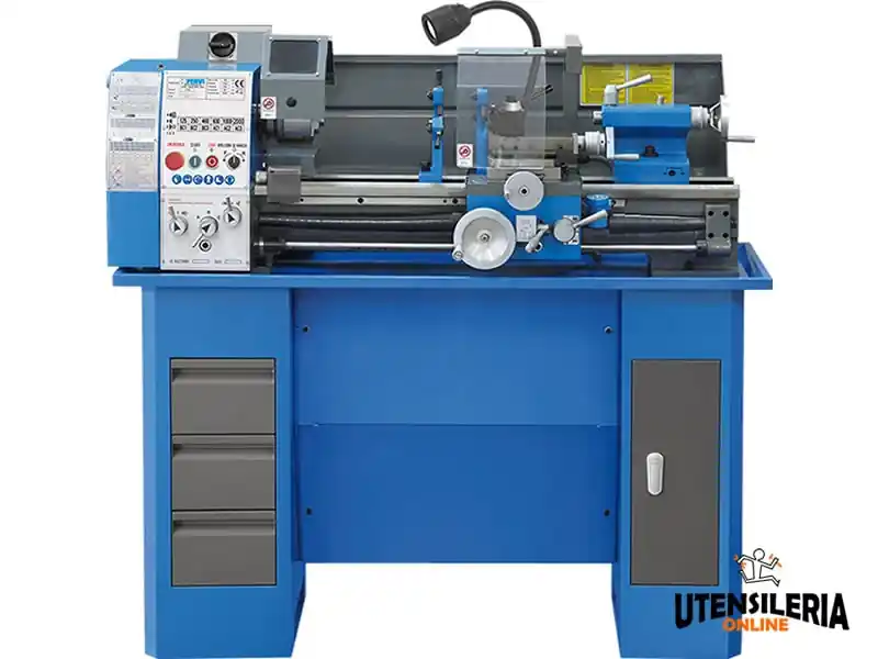 Tornio parallelo Fervi T750 con scatola ingranaggi semi norton 230V 1,1kW Economico