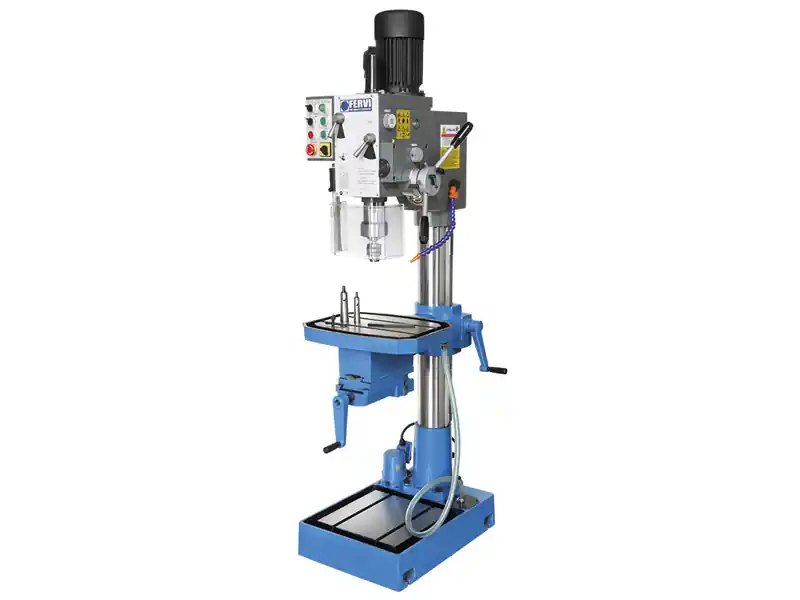 Trapano a colonna Fervi T066 con trasmissione ad ingranaggi 1,1/1.5kW Novità