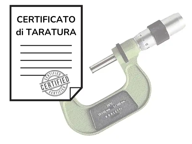 Ultima Occasione Certificato di taratura ACCREDIA micrometri per esterni analogici 25-100mm