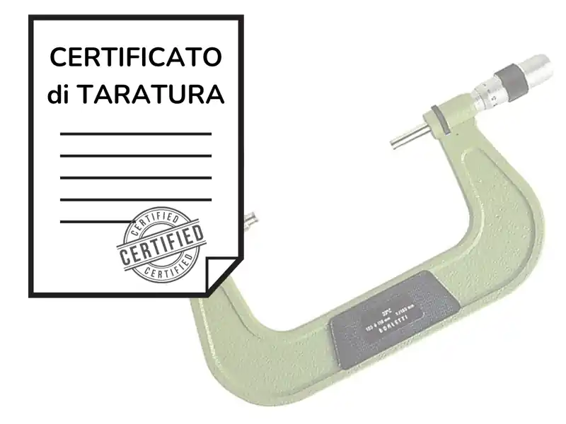Novità Certificato di taratura ACCREDIA micrometri per esterni analogici 100-500mm