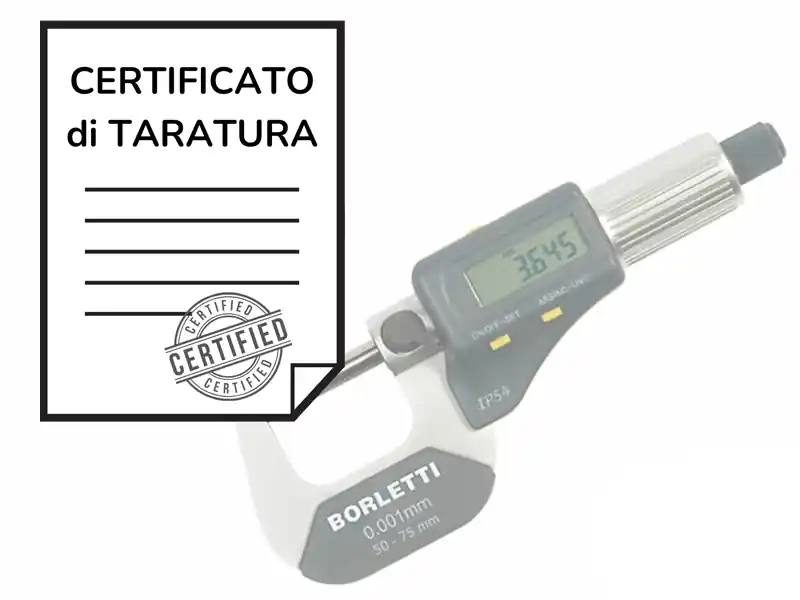 Ordina Subito Certificato di taratura ACCREDIA micrometri per esterni digitali 25-100mm