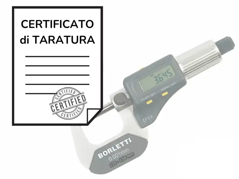 Offerta Certificato di taratura ACCREDIA micrometri per esterni digitali 100-500mm