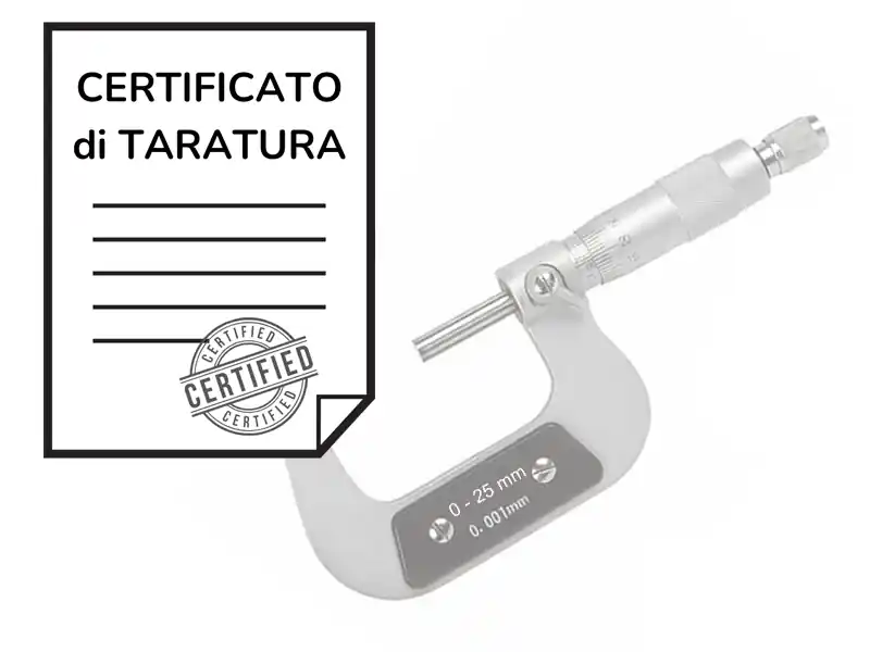 Popolare Certificato di taratura ACCREDIA micrometri a comparatore 0-25mm