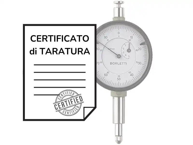 Certificato di taratura ACCREDIA comparatori centesimali fino a 10mm Prezzo Basso