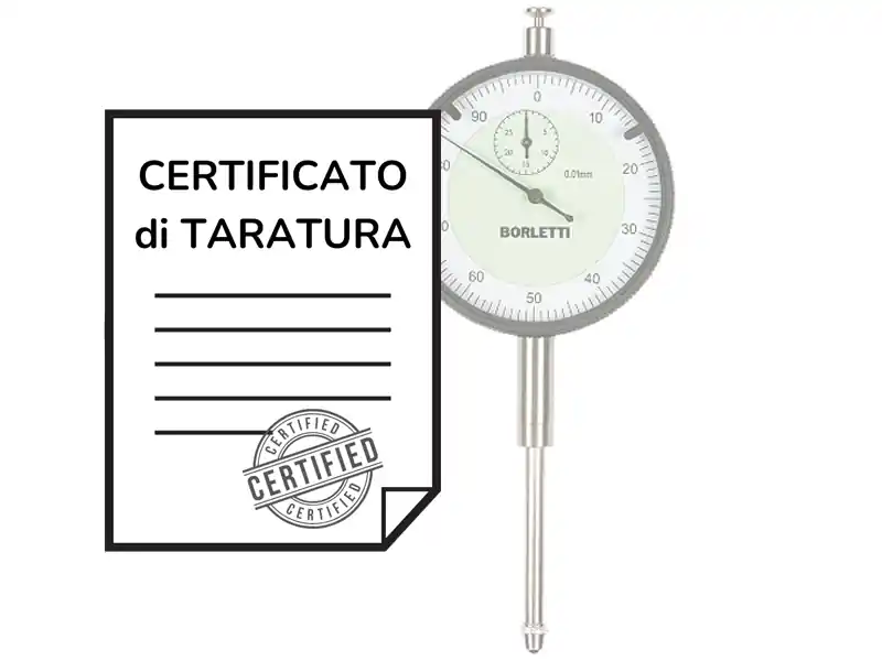 Solo Oggi Certificato di taratura ACCREDIA comparatori centesimali 10-30mm