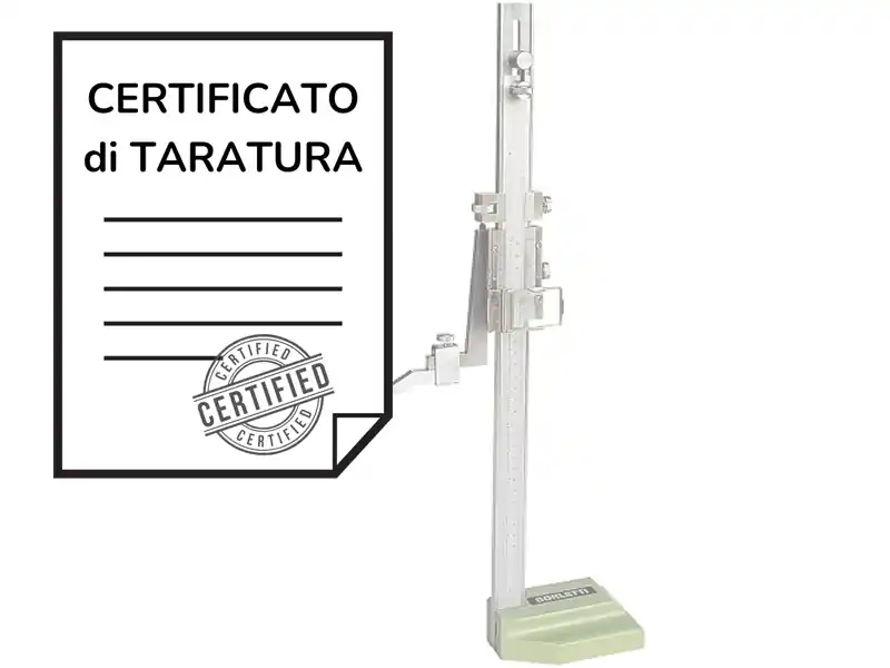 Certificato di taratura ACCREDIA truschini calibri a corsoio per altezze fino a 1000mm Promo Stagionale