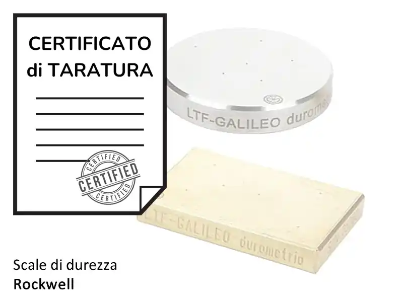 Professionale Certificato di taratura ACCREDIA blocchi di durezza scala Rockwell