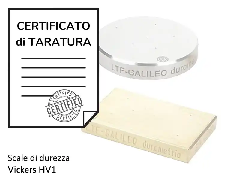 Super Prezzo Certificato di taratura ACCREDIA blocchi di durezza scala Vickers HV1 o superiori