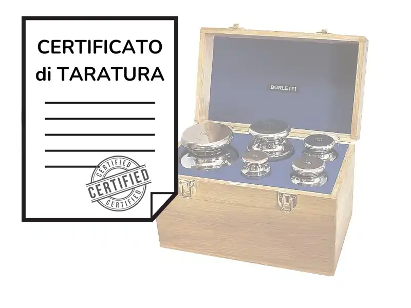 Certificato di taratura ACCREDIA pesi oltre 100gr fino a 10kg Occasione