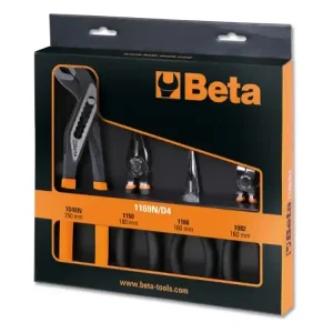 Prezzo Basso Assortimento 4 utensili Beta 1169N/D4 con 3 pinze ed una tronchese