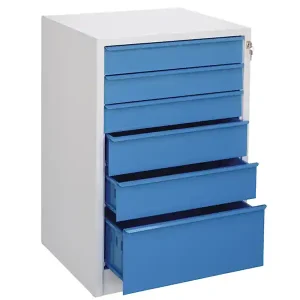Ultime Pezzi Cassettiera porta utensili Fervi C603 a 6 cassetti, 630x550x930mm