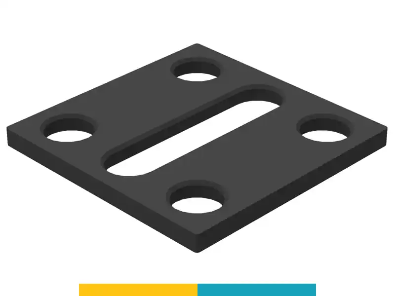 Piastra adattatrice 150x150mm SteelPlus-SteelEco GPPH, spessore 12mm, fori 16mm Must-Have