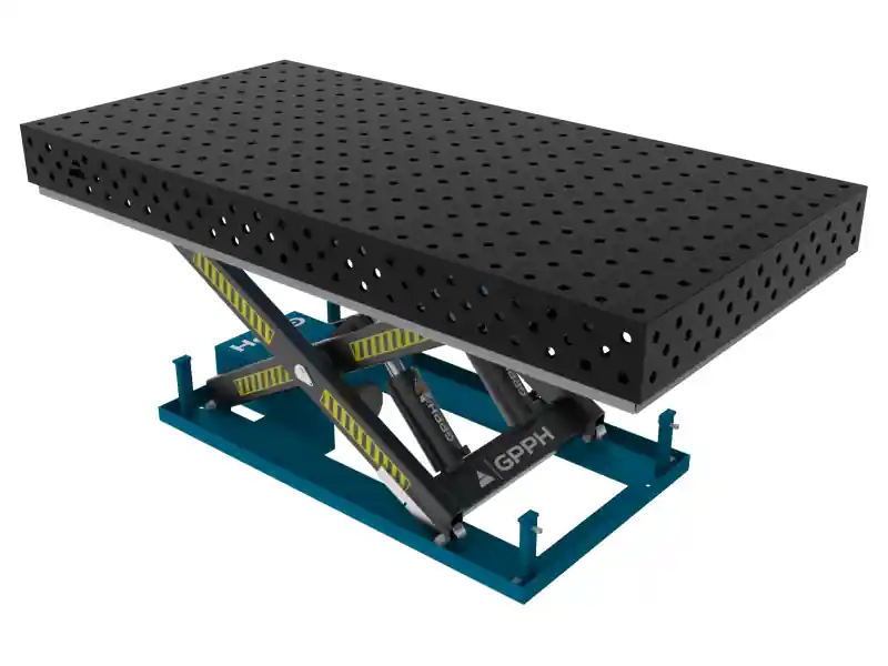 Compra Oggi Stesso Banco per saldatura SteelMax idraulico GPPH 2,4x1,2mt spessore 15mm, fori 28mm