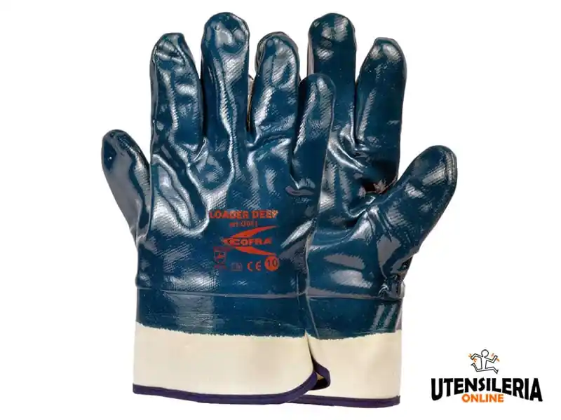 Offerta Del Giorno Guanti LOADER DEEP Cofra in nitrile protezione meccanica pesante categoria II (12paia)