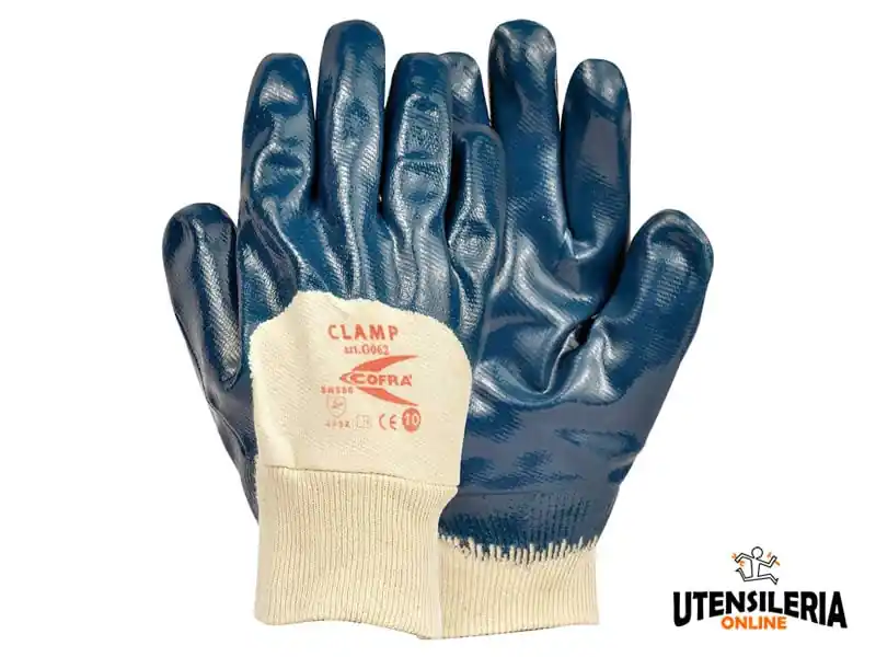 Professionale Guanti CLAMP Cofra in nitrile protezione meccanica pesante categoria II (12paia)