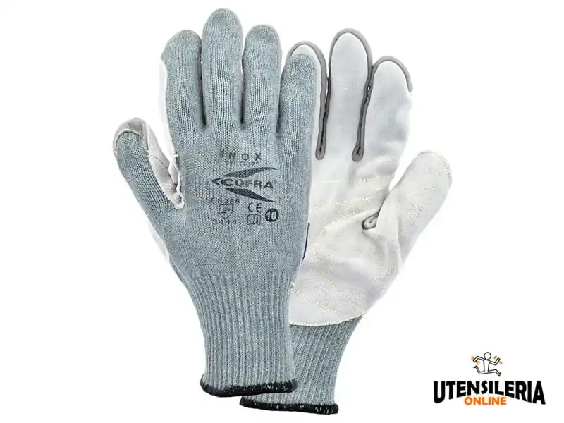 Prezzo Basso Guanti INOX Cofra in pelle protezione dal taglio e calore categoria II (12paia)