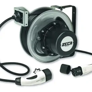 Spedizione Espresso Avvolgicavo per auto elettriche Zeca EV6321 da 7,4 kW 230V e connettore Tipo 1, 8 metri