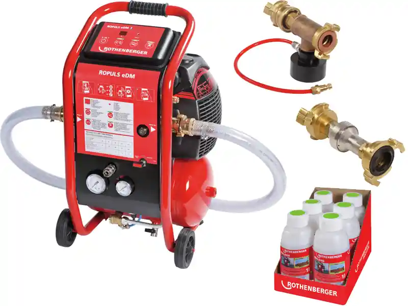 Rothenberger compressore Ropuls eDM per pulizia e manutenzione impianti in Kit Promo Stagionale