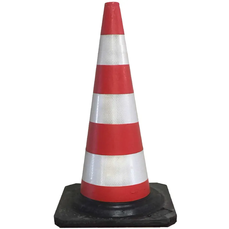 Cono Stradale Segnaletico 50cm 3 Fasce Rifrangenti SISAS Birillo Spartitraffico in Gomma articolo 101050313 Occasione Imperdibile