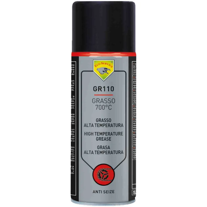Saldi Grasso Alte Temperature 700°C Spray ECO SERVICE Bomboletta 400ml al Bisolfuro di Molibdeno GR110